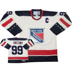 Youth Wayne Gretzky New York Rangers CCM Authentic White Throwback Jersey