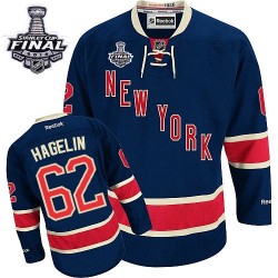Carl Hagelin New York Rangers Reebok Premier Navy Blue Third 2014 Stanley Cup Jersey