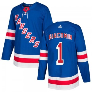 Eddie Giacomin New York Rangers Adidas Authentic Royal Blue Home Jersey