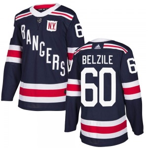 Alex Belzile New York Rangers Adidas Authentic Navy Blue 2018 Winter Classic Home Jersey