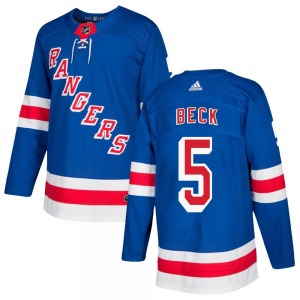 Youth Barry Beck New York Rangers Adidas Authentic Royal Blue Home Jersey