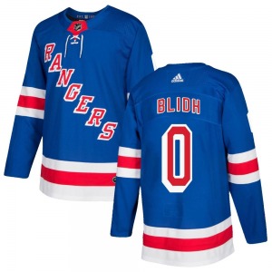 Youth Anton Blidh New York Rangers Adidas Authentic Royal Blue Home Jersey