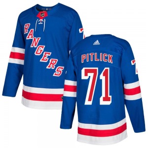 Youth Tyler Pitlick New York Rangers Adidas Authentic Royal Blue Home Jersey