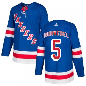 Youth Chad Ruhwedel New York Rangers Adidas Authentic Royal Blue Home Jersey