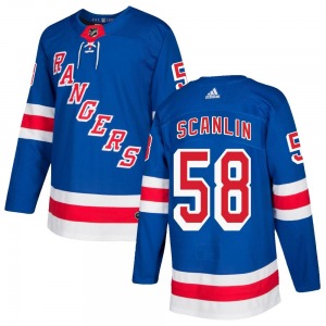 Youth Brandon Scanlin New York Rangers Adidas Authentic Royal Blue Home Jersey