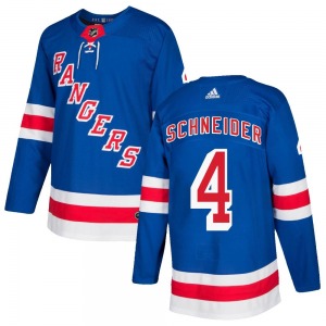 Youth Braden Schneider New York Rangers Adidas Authentic Royal Blue Home Jersey