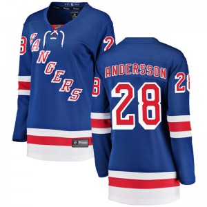 Women's Lias Andersson New York Rangers Fanatics Branded Breakaway Blue Home Jersey
