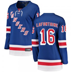 Women's Pat Lafontaine New York Rangers Fanatics Branded Breakaway Blue Home Jersey