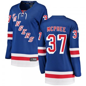 Women's George Mcphee New York Rangers Fanatics Branded Breakaway Blue Home Jersey