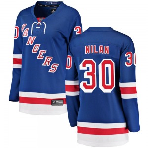 Women's Chris Nilan New York Rangers Fanatics Branded Breakaway Blue Home Jersey
