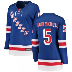 Women's Chad Ruhwedel New York Rangers Fanatics Branded Breakaway Blue Home Jersey