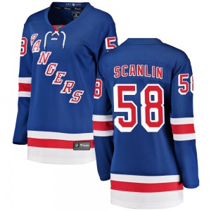 Women's Brandon Scanlin New York Rangers Fanatics Branded Breakaway Blue Home Jersey