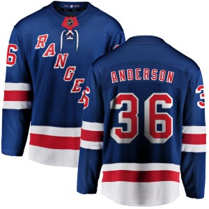 Youth Glenn Anderson New York Rangers Fanatics Branded Breakaway Blue Home Jersey