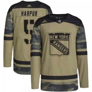 Youth Ben Harpur New York Rangers Adidas Authentic Camo Military Appreciation Practice Jersey