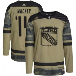 Youth Connor Mackey New York Rangers Adidas Authentic Camo Military Appreciation Practice Jersey