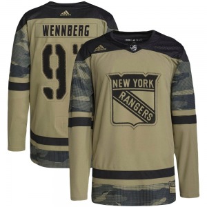 Youth Alex Wennberg New York Rangers Adidas Authentic Camo Military Appreciation Practice Jersey