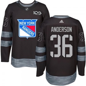 Youth Glenn Anderson New York Rangers Authentic Black 1917-2017 100th Anniversary Jersey