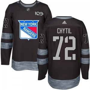 Youth Filip Chytil New York Rangers Authentic Black 1917-2017 100th Anniversary Jersey