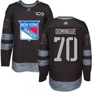 Youth Louis Domingue New York Rangers Authentic Black 1917-2017 100th Anniversary Jersey
