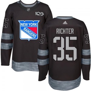Youth Mike Richter New York Rangers Authentic Black 1917-2017 100th Anniversary Jersey