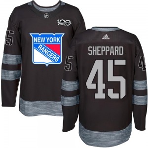 Youth James Sheppard New York Rangers Authentic Black 1917-2017 100th Anniversary Jersey