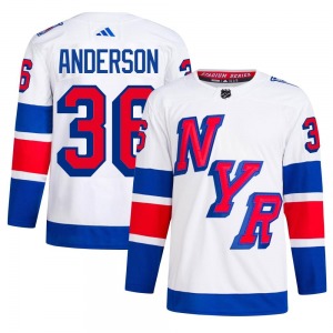 Glenn Anderson New York Rangers Adidas Authentic White 2024 Stadium Series Primegreen Jersey