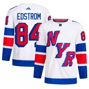 Adam Edstrom New York Rangers Adidas Authentic White 2024 Stadium Series Primegreen Jersey
