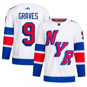 Adam Graves New York Rangers Adidas Authentic White 2024 Stadium Series Primegreen Jersey