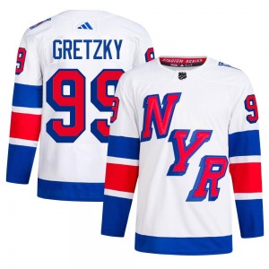 Wayne Gretzky New York Rangers Adidas Authentic White 2024 Stadium Series Primegreen Jersey