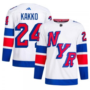 Kaapo Kakko New York Rangers Adidas Authentic White 2024 Stadium Series Primegreen Jersey