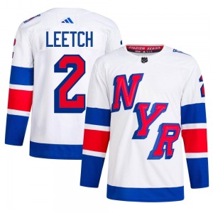 Brian Leetch New York Rangers Adidas Authentic White 2024 Stadium Series Primegreen Jersey