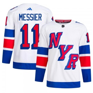 Mark Messier New York Rangers Adidas Authentic White 2024 Stadium Series Primegreen Jersey