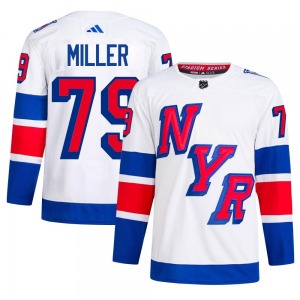 K'Andre Miller New York Rangers Adidas Authentic White 2024 Stadium Series Primegreen Jersey
