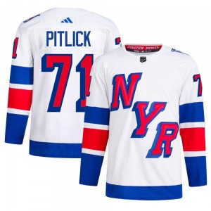 Tyler Pitlick New York Rangers Adidas Authentic White 2024 Stadium Series Primegreen Jersey