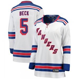 Women's Barry Beck New York Rangers Fanatics Branded Breakaway White Away Jersey
