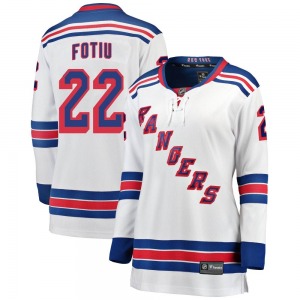 Women's Nick Fotiu New York Rangers Fanatics Branded Breakaway White Away Jersey