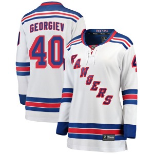 Women's Alexandar Georgiev New York Rangers Fanatics Branded Breakaway White Away Jersey