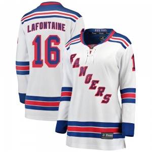 Women's Pat Lafontaine New York Rangers Fanatics Branded Breakaway White Away Jersey