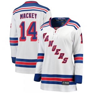 Women's Connor Mackey New York Rangers Fanatics Branded Breakaway White Away Jersey