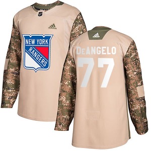 Youth Tony DeAngelo New York Rangers Adidas Authentic Camo Veterans Day Practice Jersey