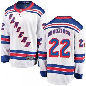 Jonny Brodzinski New York Rangers Fanatics Branded Breakaway White Away Jersey