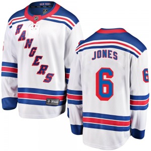 Zac Jones New York Rangers Fanatics Branded Breakaway White Away Jersey