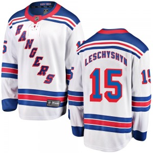 Jake Leschyshyn New York Rangers Fanatics Branded Breakaway White Away Jersey