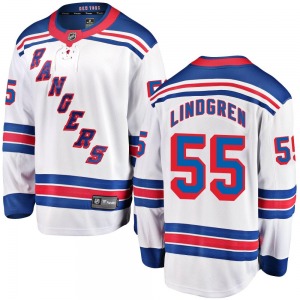 Ryan Lindgren New York Rangers Fanatics Branded Breakaway White Away Jersey