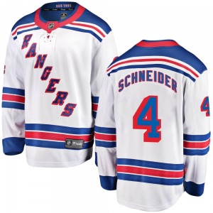 Braden Schneider New York Rangers Fanatics Branded Breakaway White Away Jersey