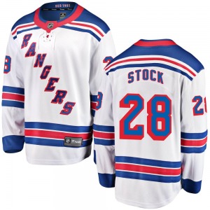 P.j. Stock New York Rangers Fanatics Branded Breakaway White Away Jersey