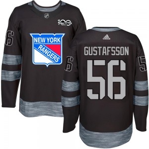 Erik Gustafsson New York Rangers Authentic Black 1917-2017 100th Anniversary Jersey
