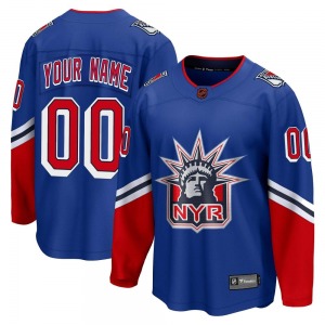 Custom New York Rangers Fanatics Branded Breakaway Royal Custom Special Edition 2.0 Jersey