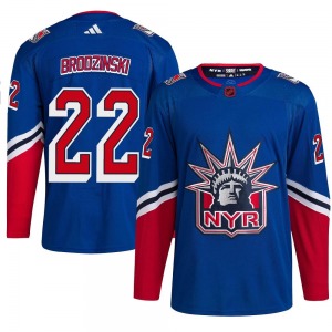 Jonny Brodzinski New York Rangers Adidas Authentic Royal Reverse Retro 2.0 Jersey