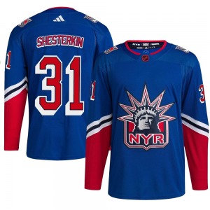 Igor Shesterkin New York Rangers Adidas Authentic Royal Reverse Retro 2.0 Jersey